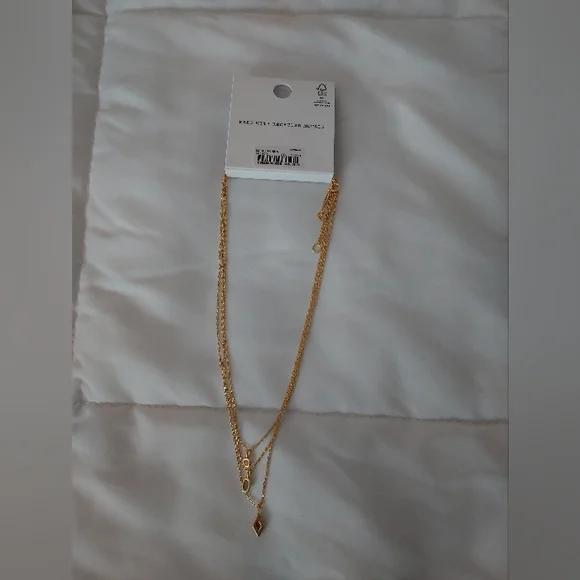 NWT Madewell Stone Collection ring & necklace set, ring sz 7 - Picture 8 of 8